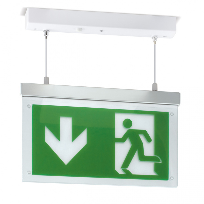 JCC 40lm 3W LED Emergency Exit Wall Blade Surface Suspended 6000K