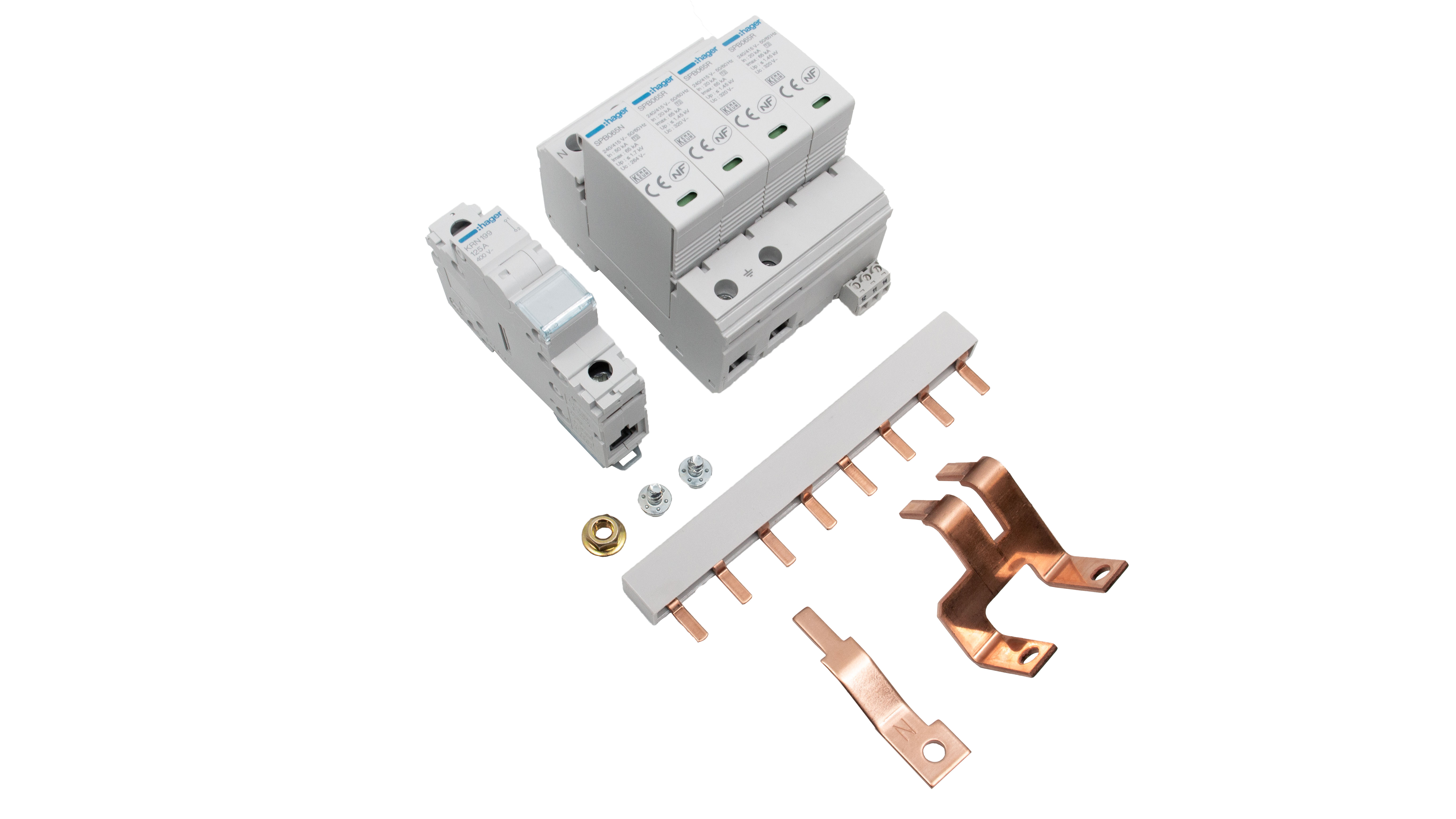 Hager 125A Type 2 Surge Protection Kit