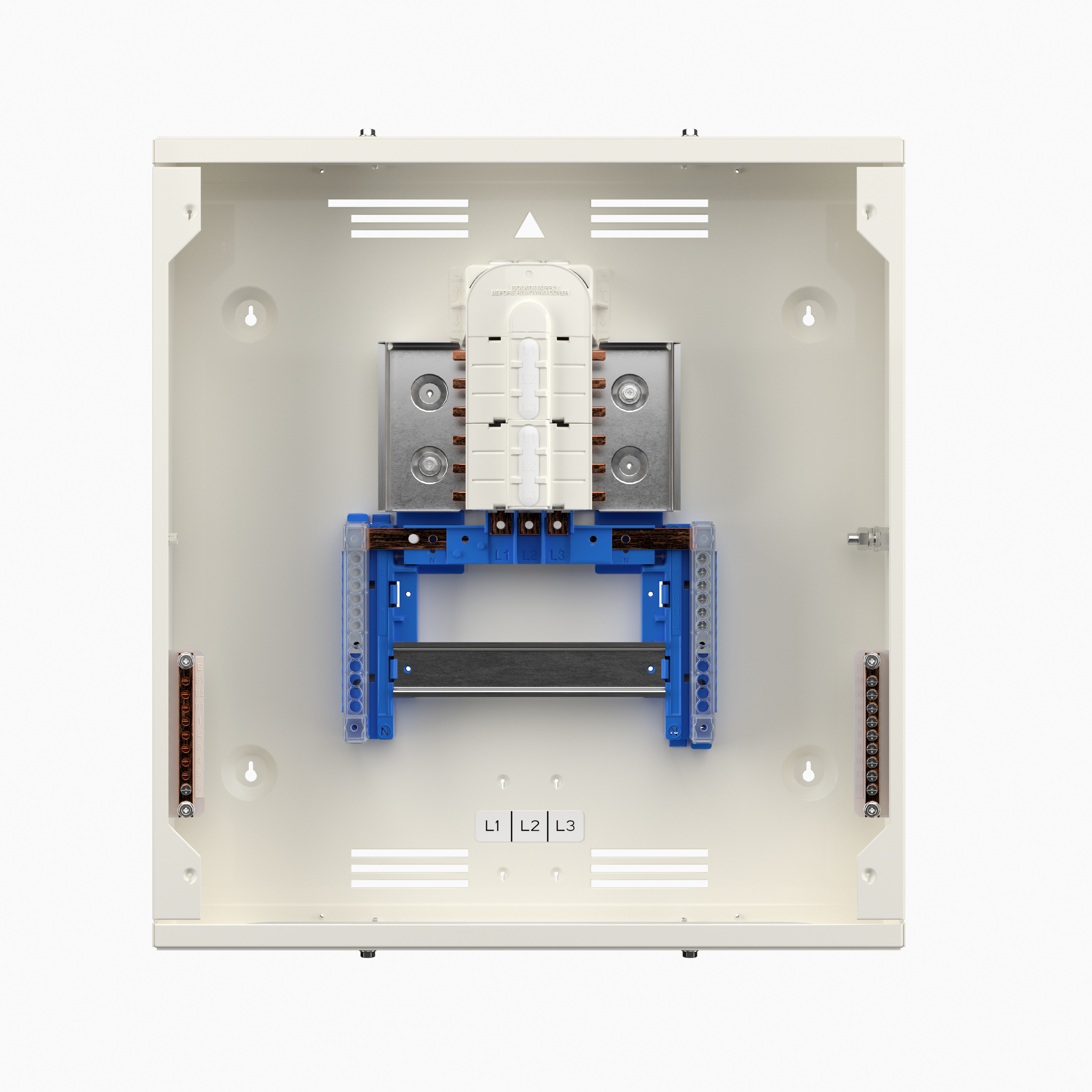 Hager 4 Way 125A TP+N Type B Distribution Board Without Incomer