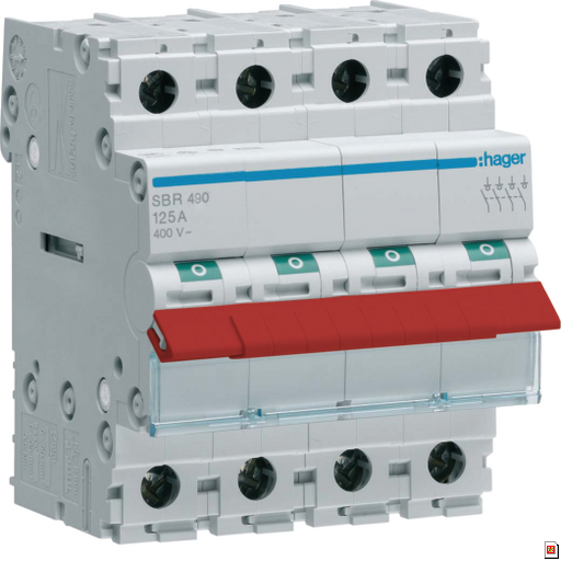 Hager 125A 4 Pole JK1 Switch Disconnector Incomer
