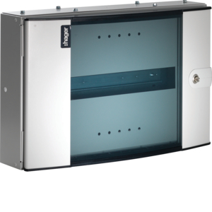 Hager 16 Module Din Rail Extension Box with Glazed Door