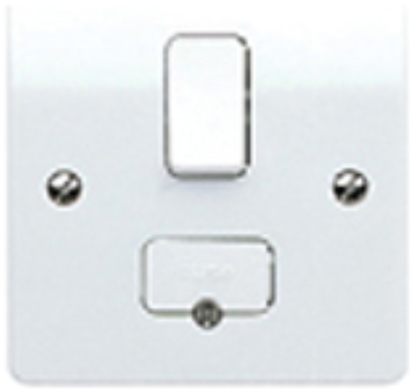MK Logic Plus 13A DP Switched Fused Spur Unit FCU White