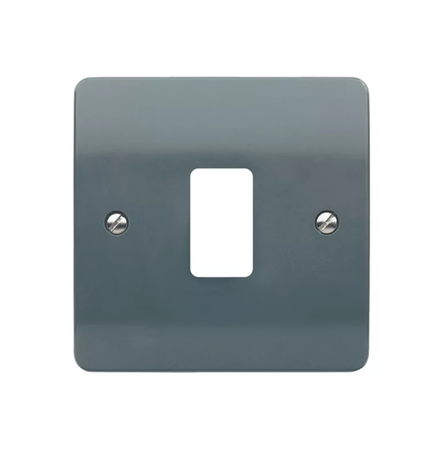 MK Grid 1 Gang Grid Front Plate Graphite