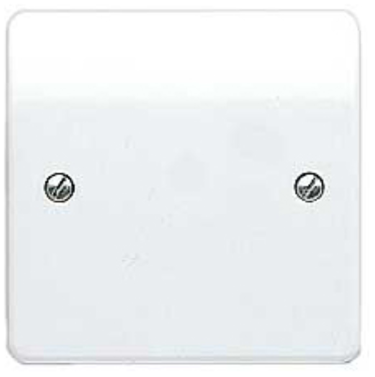 MK Logic Plus 1 Gang Blank Plate White