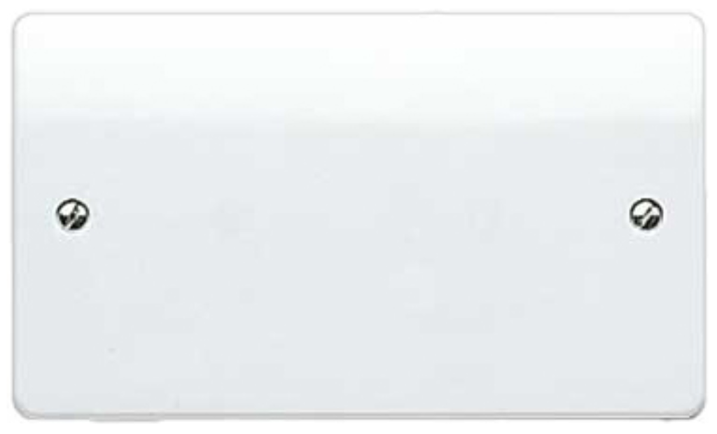 MK Logic Plus 2 Gang Blank Plate White