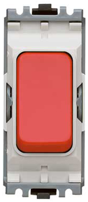 MK Grid 10A 2 Way SP Red Retractive Switch
