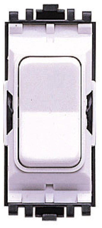 MK Grid 20A 2 Way Centre Off Grid Switch Module White