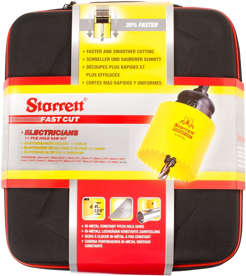 Starrett 11 Piece 16-76mm Holesaw Kits