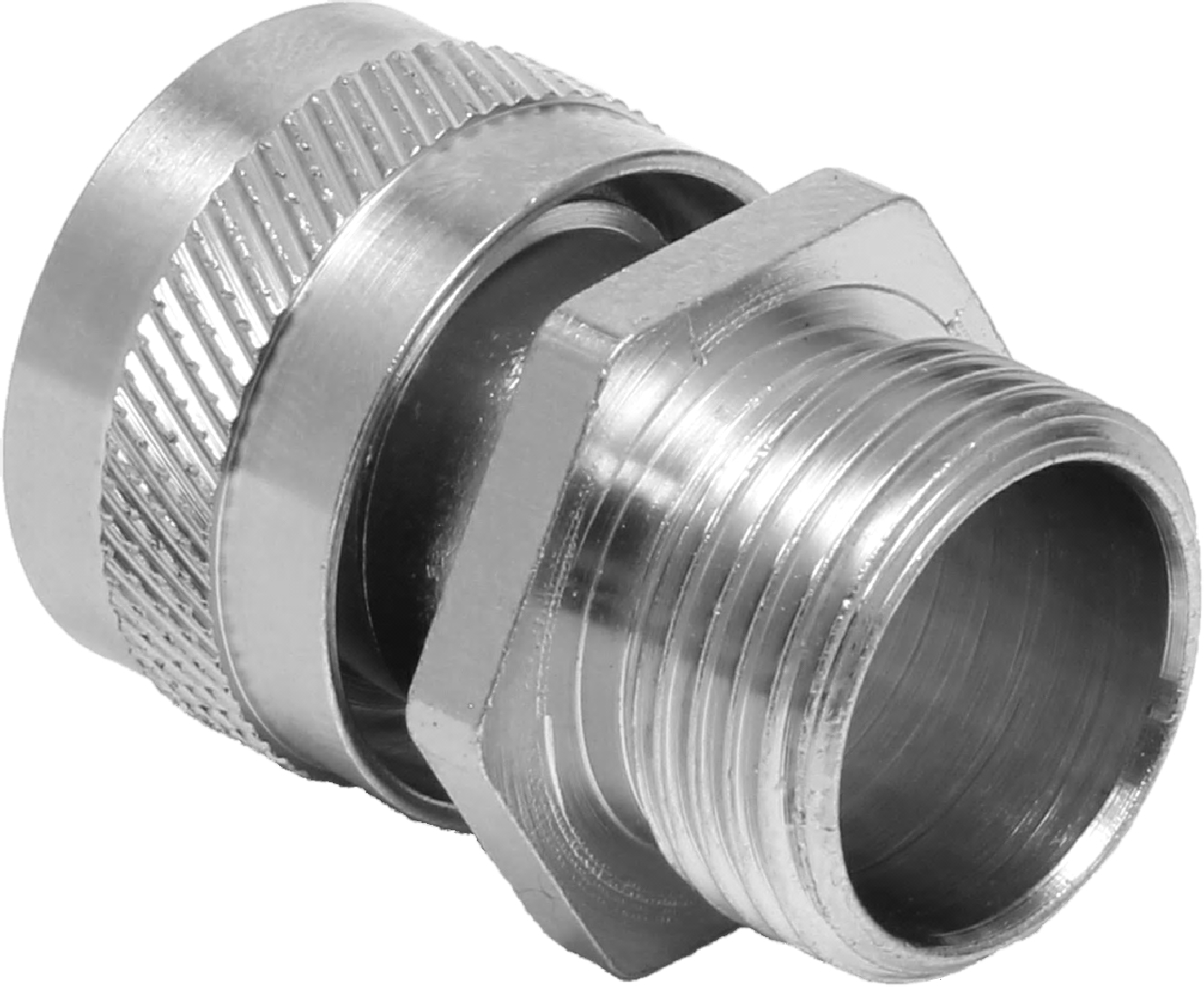 Koreflex 25mm Swivel Threaded Conduit Gland Nickel Plated Brass IP54