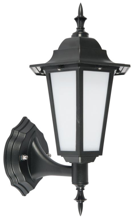KSR 370lm 7W LED Upward Wall Lantern Black IP44 4000K