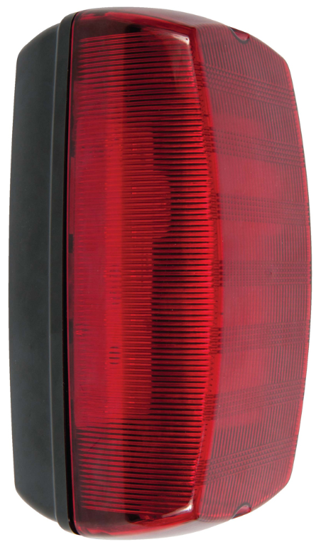 KSR Monda 7w 4000K 70lm LED Bulkhead Black with Red Diffuser