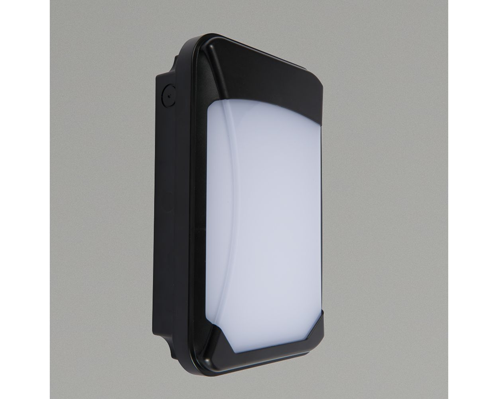 KSR 15W CCT Wall Pack Polycarb Emergemcy Bulkhead Black IP65 3000/4000/6000K 1013/1143/1043llm
