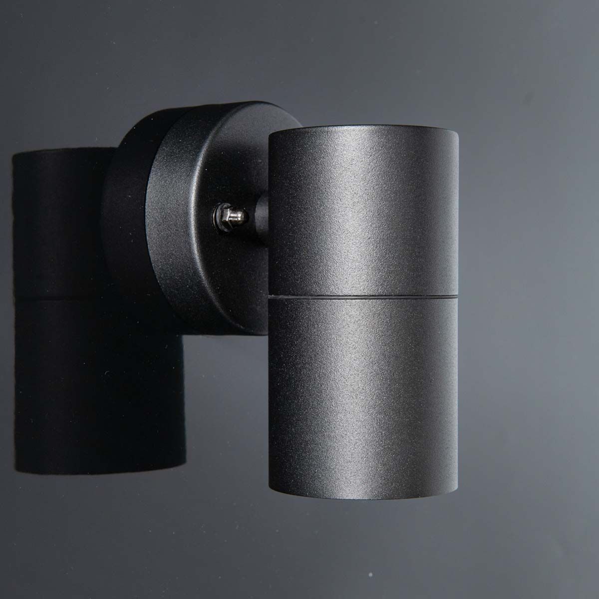 KSR Luso II 1x35W GU10 IP44 Fixed Black Wall Light (Lamp not Included)