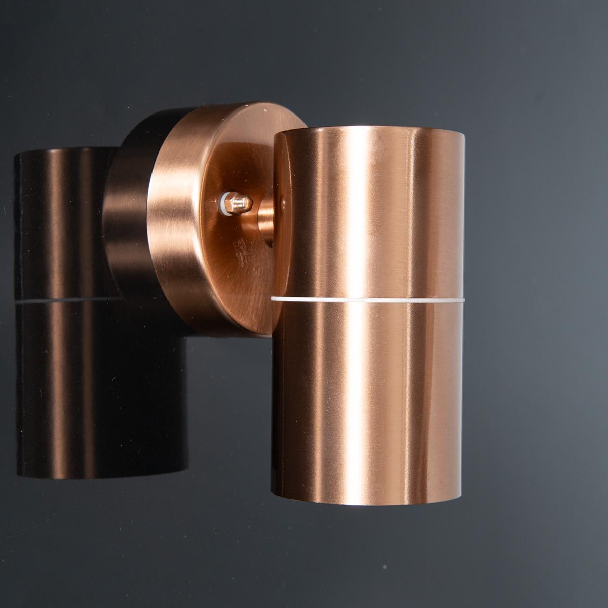 KSR Luso II 1x35W GU10 IP44 Fixed Copper Wall Light (Lamp not Included)