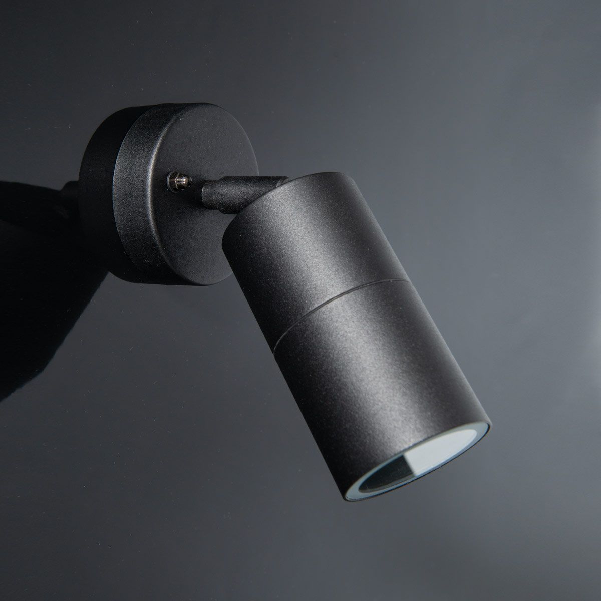 KSR Luso II 1x35W GU10 IP44 Black Adjustable Wall Light (Lamp not Included)