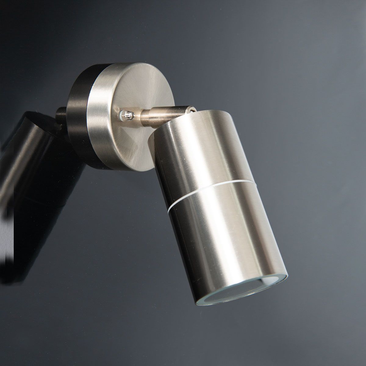 KSR Luso II 1x35W GU10 IP44 Stainless Steel Adjustable Wall Light (Lamp not Included)