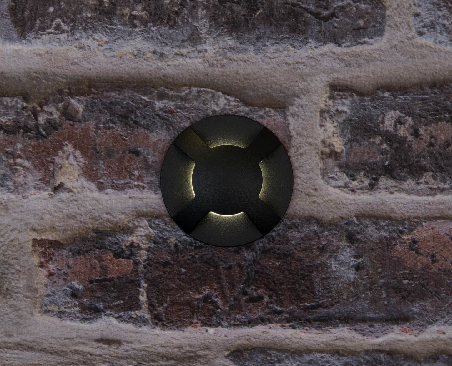 KSR Villas Mini 3W LED Four Way Black Wall/Ground Light 4000K