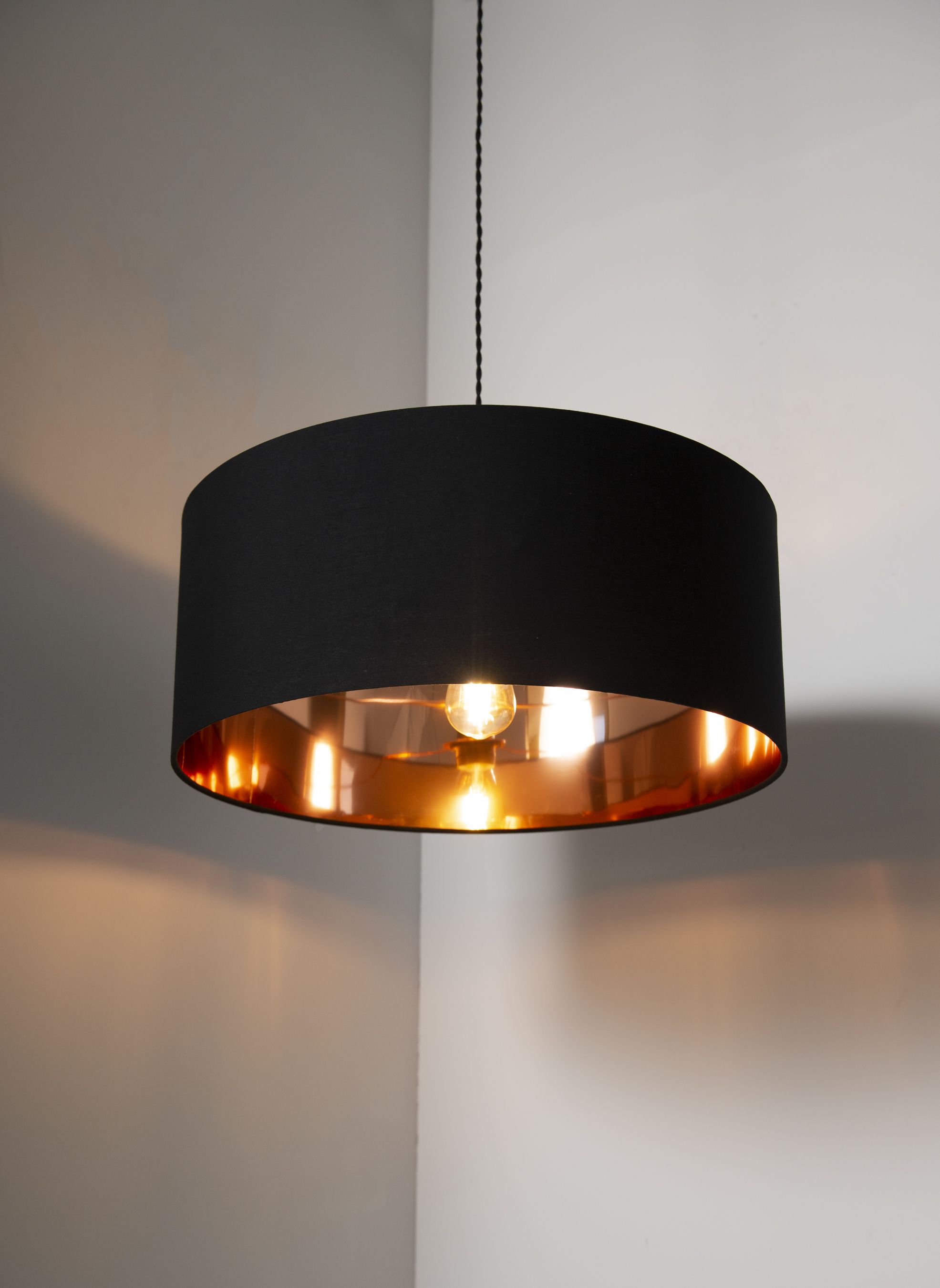 KSR Olivera Large Lamp Shade Black / Copper Only