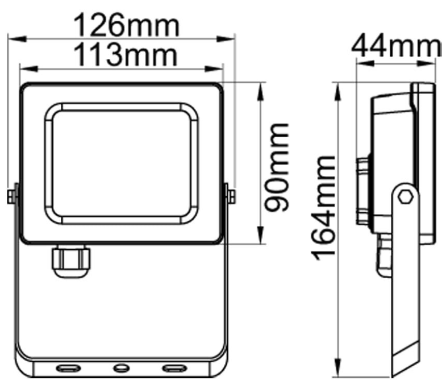 KSR Siena 10W CCT Selectable IP65 LED Floodlight Black | 4