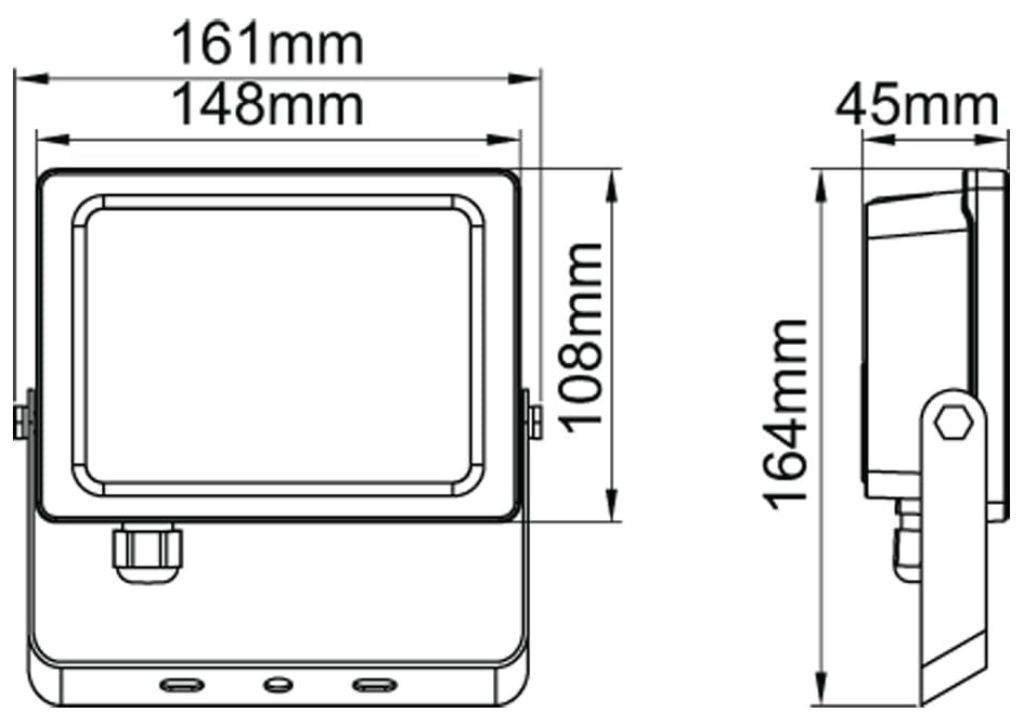 KSR Siena 20W CCT Selectable IP65 LED Floodlight Black | 4