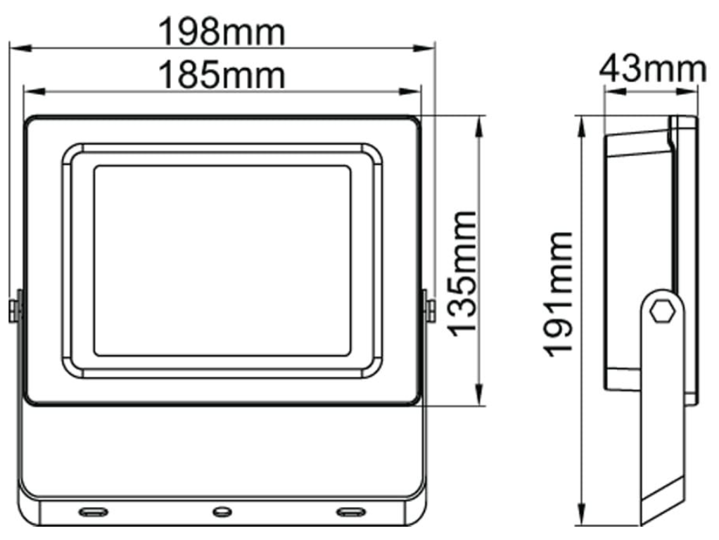KSR Siena 30W CCT Selectable IP65 LED Floodlight Black | 3