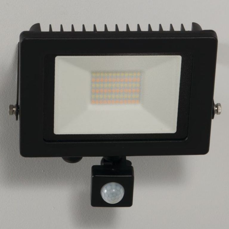 KSR Siena 30W CCT Selectable IP65 LED Floodlight with PIR Black | 1