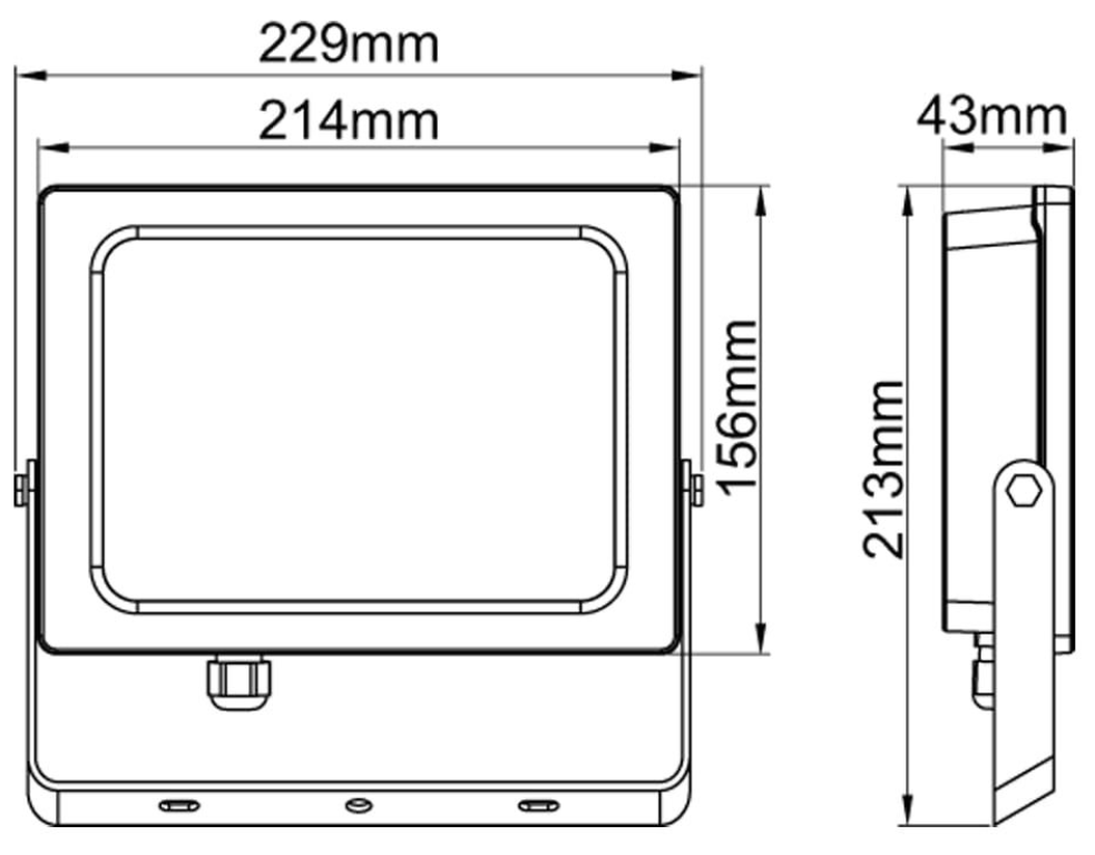 KSR Siena 50W CCT Selectable IP65 LED Floodlight Black | 3