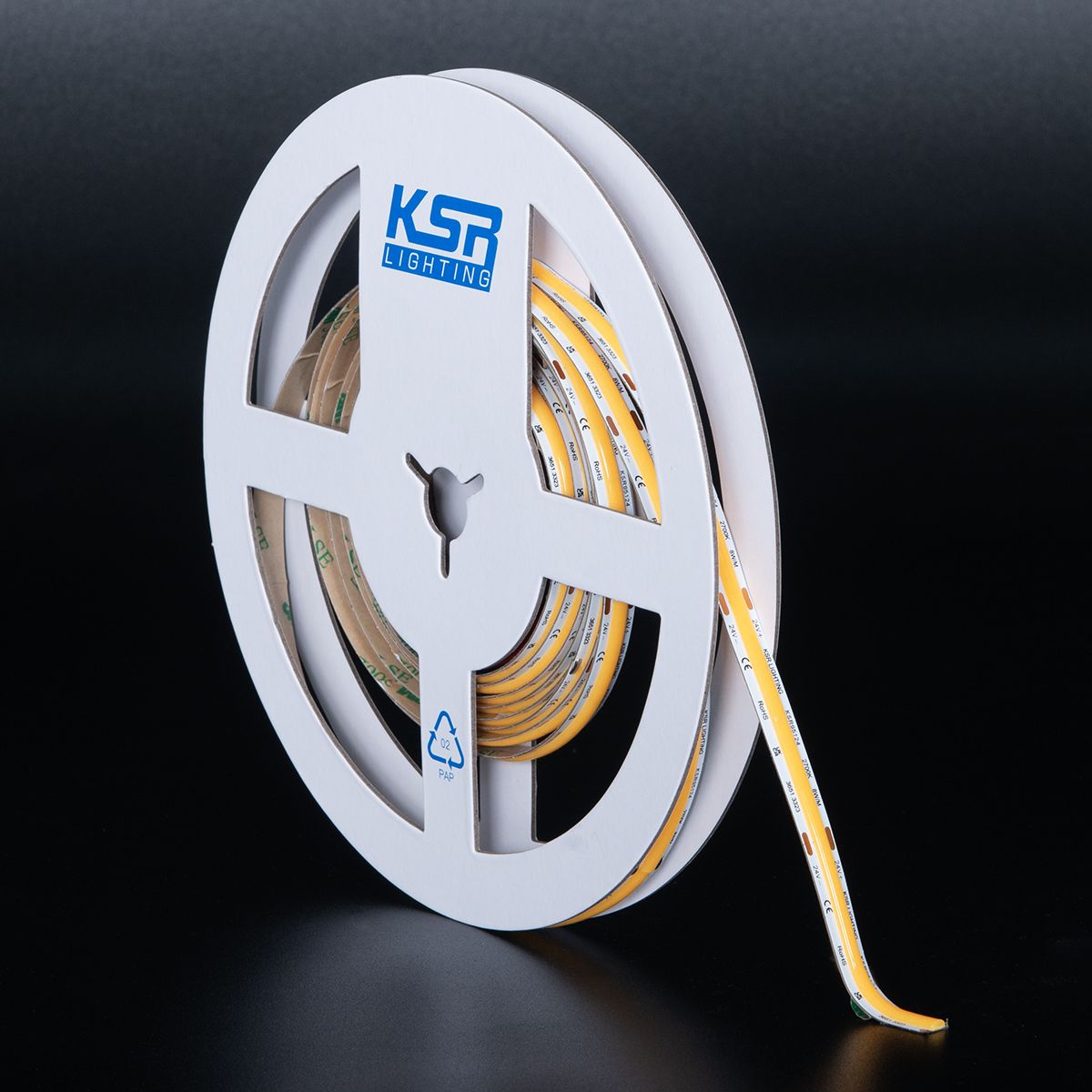 KSR Navara 8w 3000K IP20 COB LED 3M Strip with 1M Pre Wired Tail