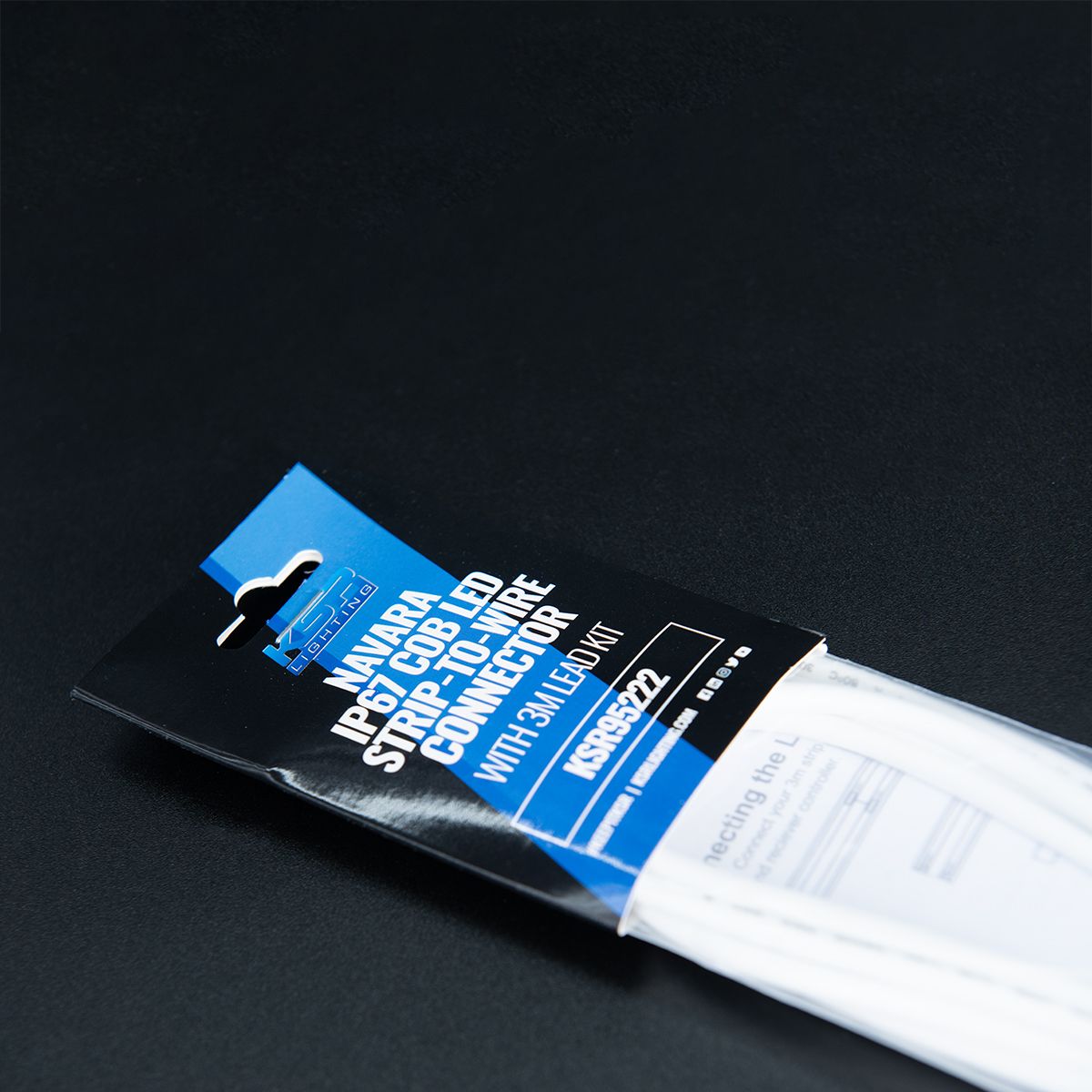 KSR Navara IP67 COB Strip to Connector with 3m Lead