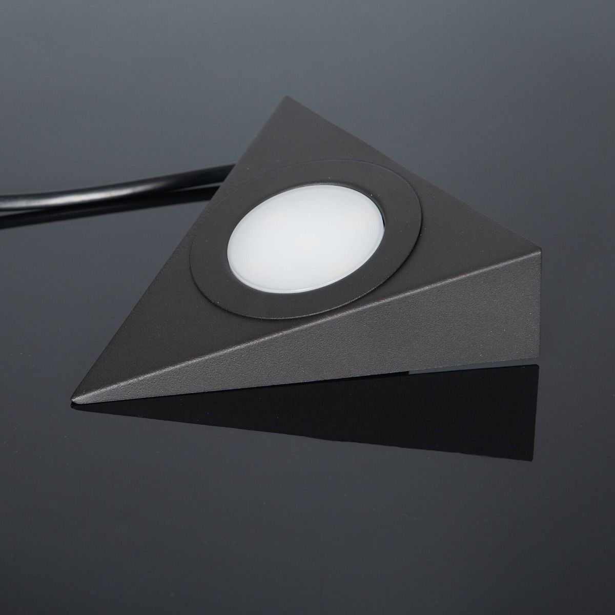 KSR Morini Recessed / Surface 2.5W 3CCT LED Triangle Cabinet Light Black