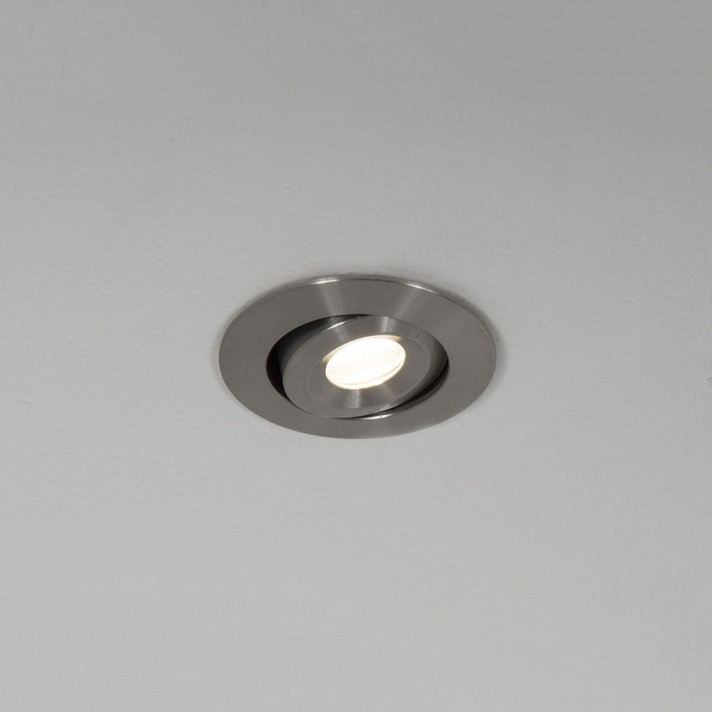 KSR Mimas Mini 3W 144lm LED Tilt Downlight Stainless Steel 4000k