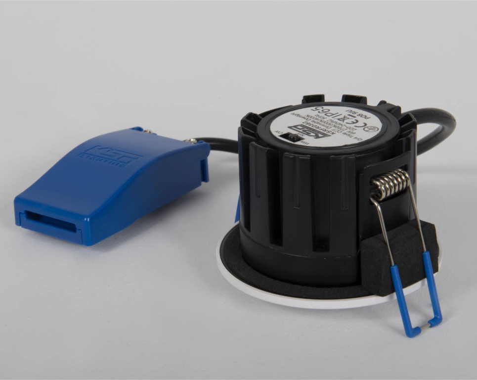 KSR 396lm 5W LED Fixed Fire Rated Dimmable Downlight IP65 White 3000K Warm White