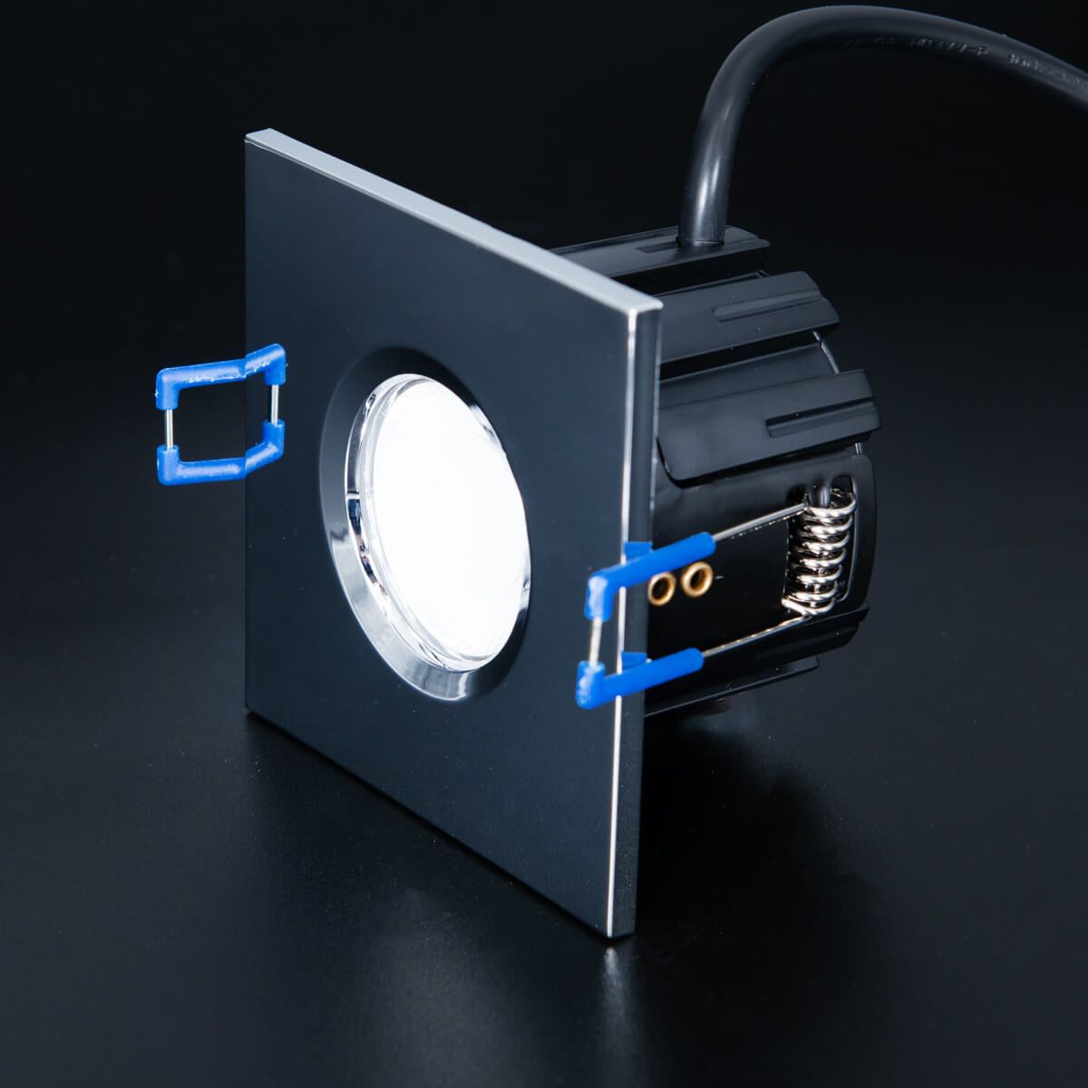 KSR FireBreak Qr Square Fixed Downlight Bezel Chrome