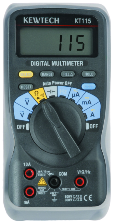 Kewtech Digital 300V & 10A AC/DC Multimeter