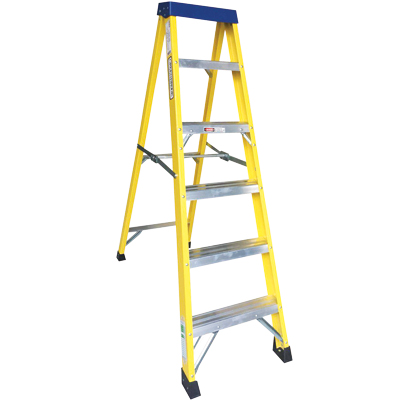 Greenbrook 5 Step (4 Steps + Top) Fibre Glass Ladder