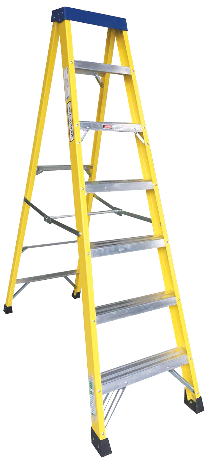 Greenbrook 7 Step (6 Steps + Top) Fibre Glass Ladder