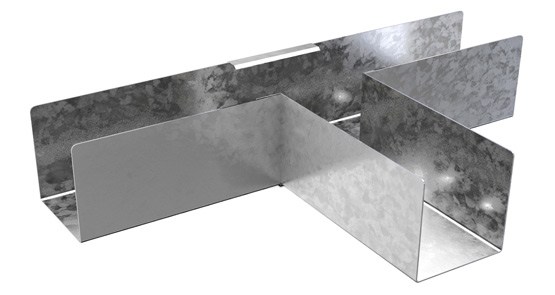 Trench 50 x 50mm Lighting Trunking Tee Top Lid - Pre Galvanised