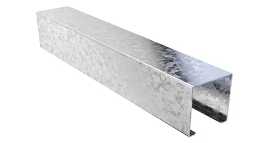 Trench 50 x 50mm Lighting Trunking - Pre Galvanised (3m Length) (Excludes Lid)