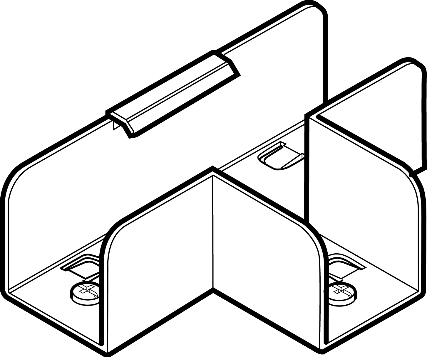 Legrand 50 x 50mm Lighting Trunking Top Lid Tee - Pre Galvanised