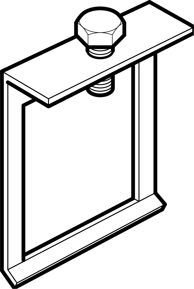 Legrand 50 x 50mm Lighting Trunking Girder Clamp - Pre Galvanised
