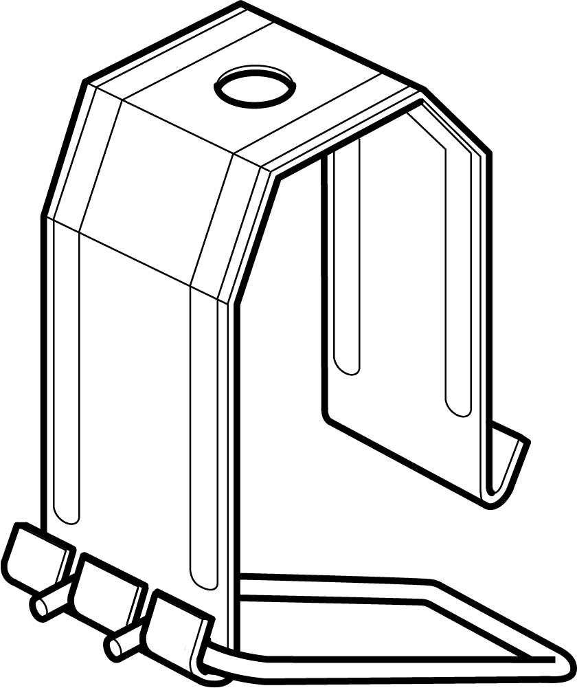 Legrand 50 x 50mm Stirrup Hanger 10mm Hole - Pre Galvanised