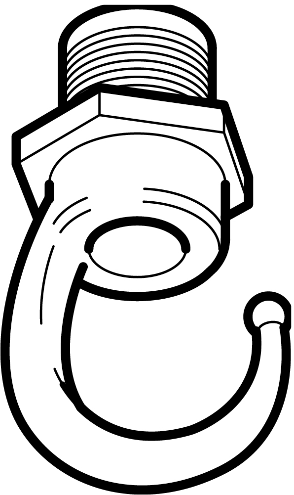 Legrand Lighting Trunking Male Screwed Hook for 50mm Trunking - Pre Galvanised