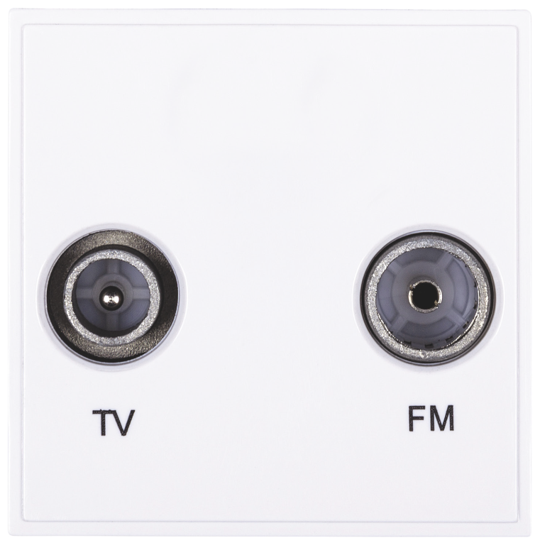 Niglon Diplex TV/FM Socket White