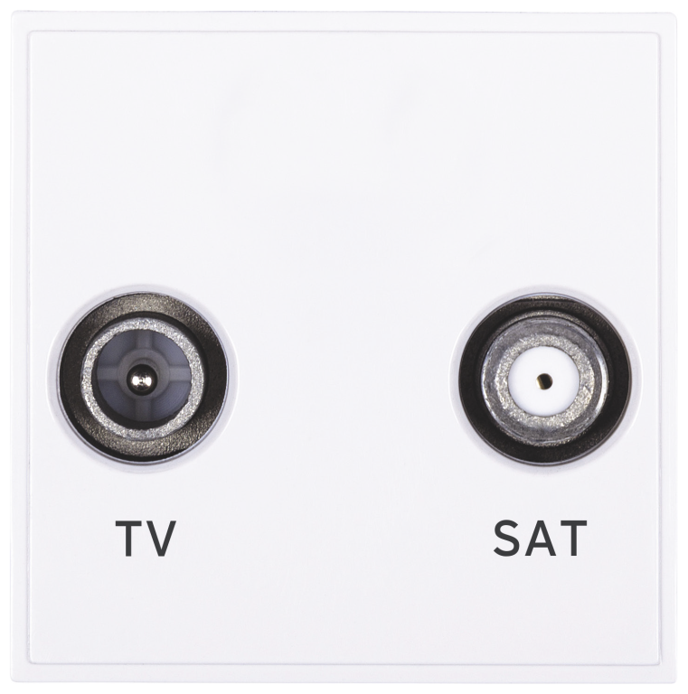 Niglon Diplex TV/SAT Socket White