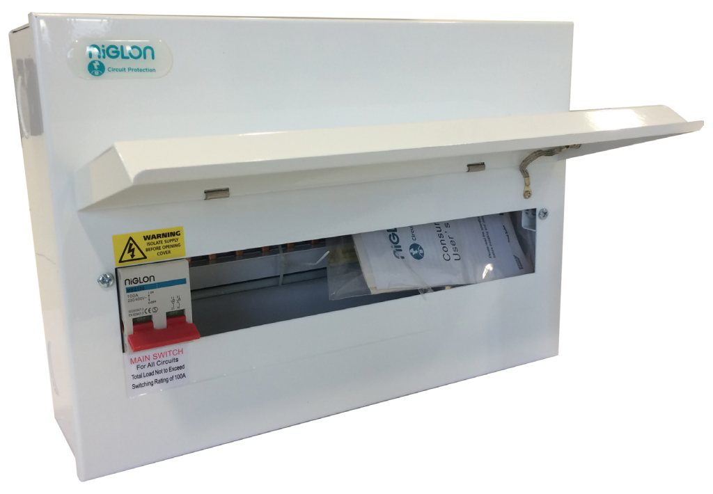 Niglon 14 Way 100A Main Switch Metal Consumer Unit