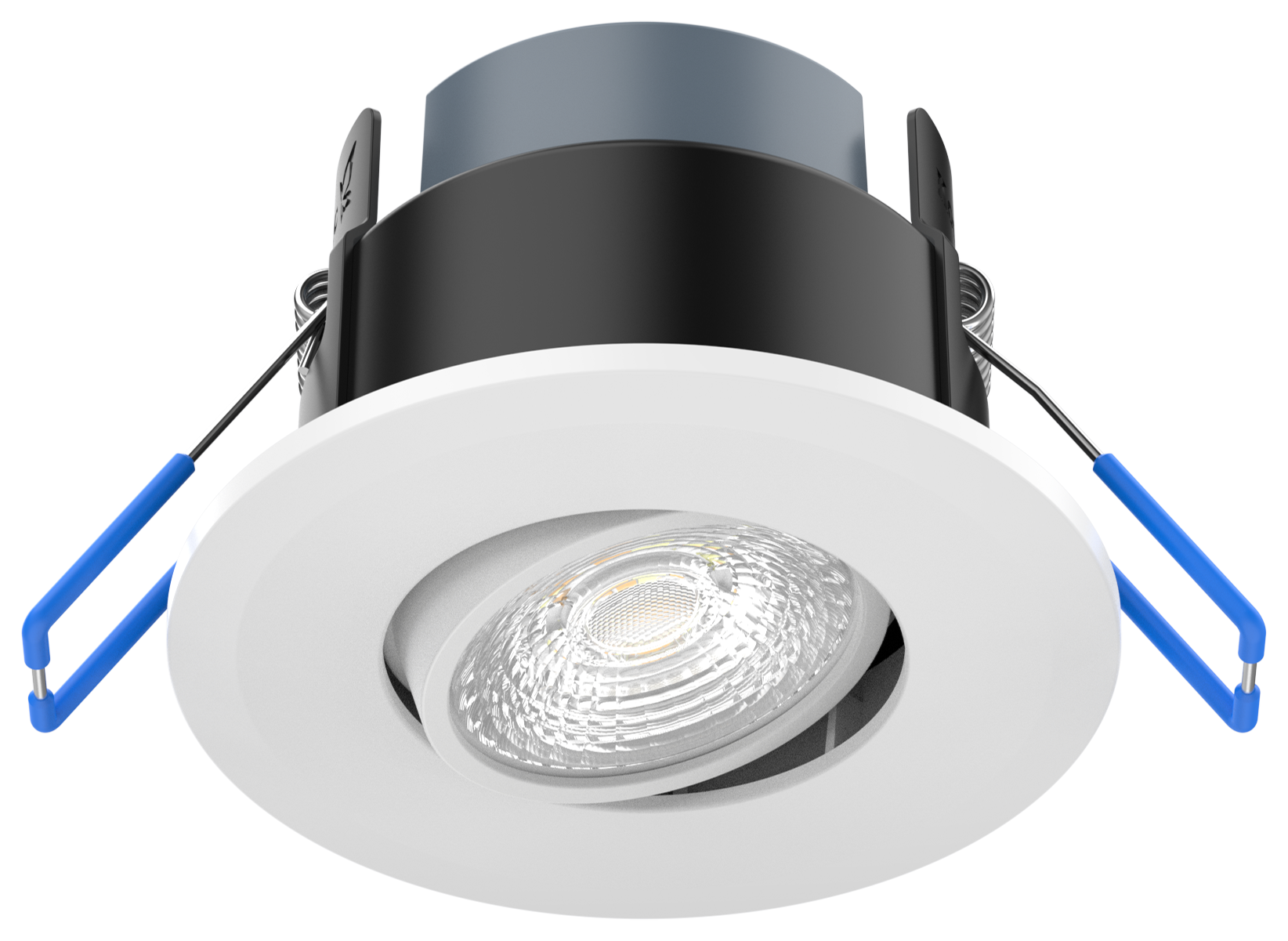 Kosnic Mauna II+ Tilt 6W IP65 CCT Selectable Tiltable Fire Rated Downlight White with Interchangable Bezels