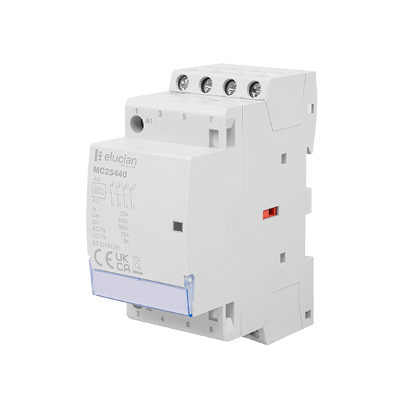 Elucian 25A 4 Pole N/O Modular Contactor
