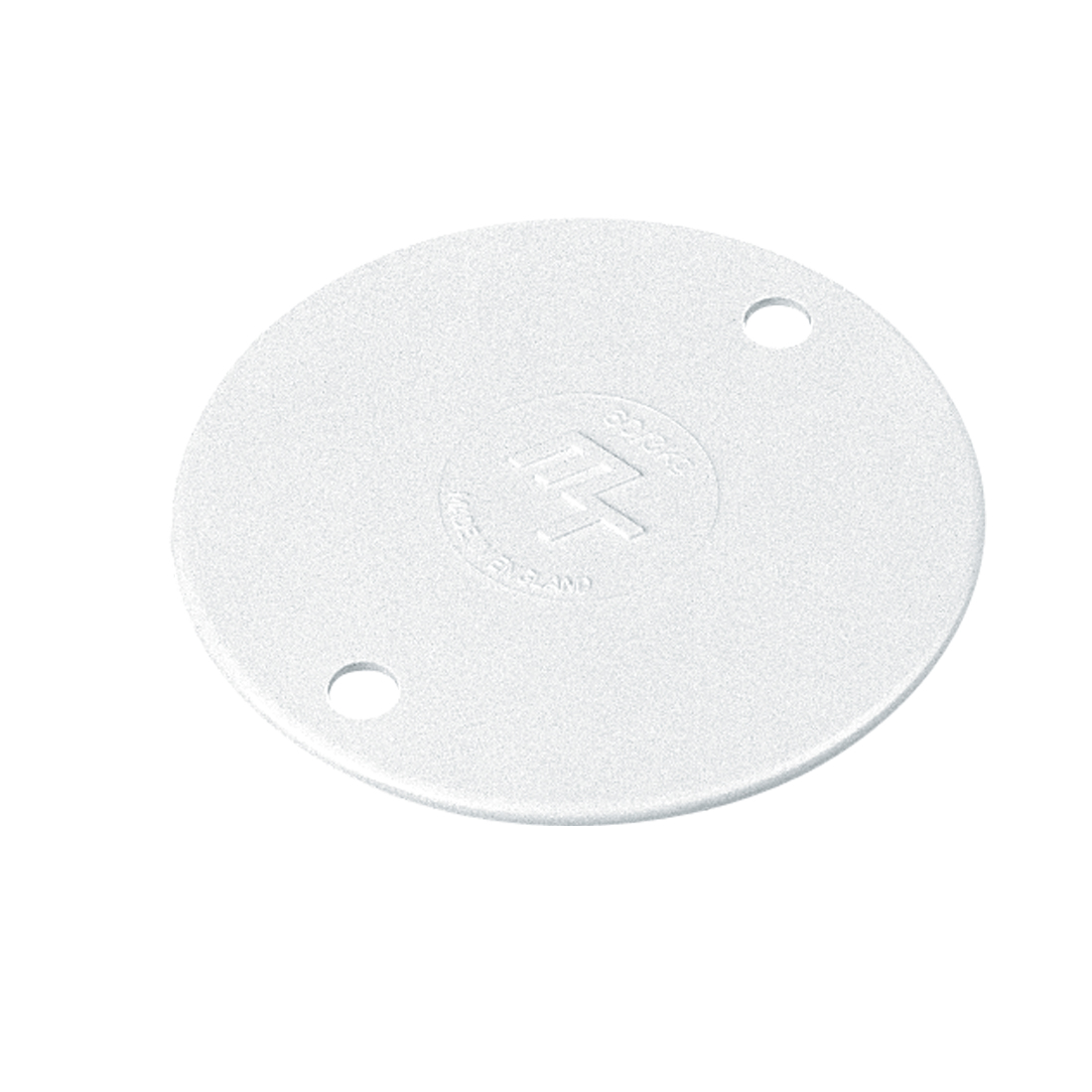 MT PVC Overlapping Circular Conduit Box Lid White