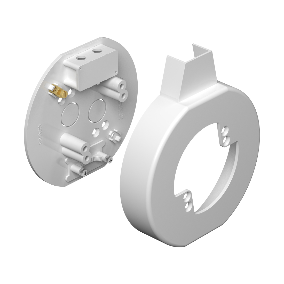 MT Circular Conduit Box 2 x MMT2  Adaptor 24mm White