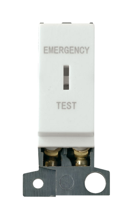 Click Minigrid 10A DP Emergency Test Keyswitch Module White